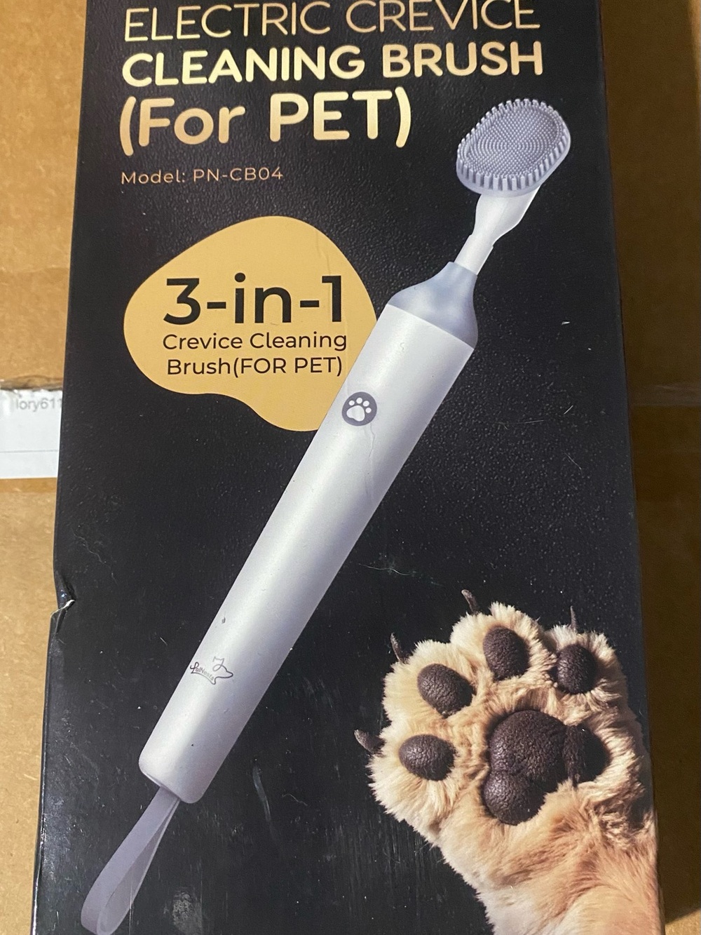 Electric Crevice Cleaning Brush for Pets - White